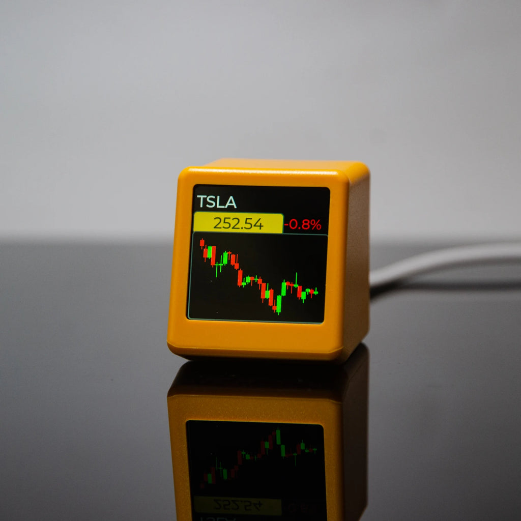 GeekMagic PRO BitCoin Cryptocurrency,Stocks,Futures,Currency Exchange Rate,Price Tracker Ticker,Time Clock Weather Display