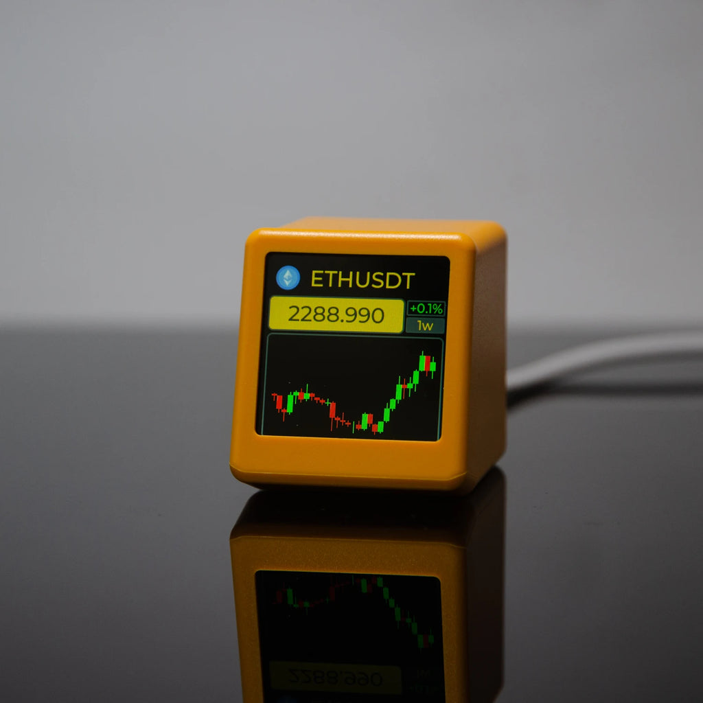 GeekMagic PRO BitCoin Cryptocurrency,Stocks,Futures,Currency Exchange Rate,Price Tracker Ticker,Time Clock Weather Display