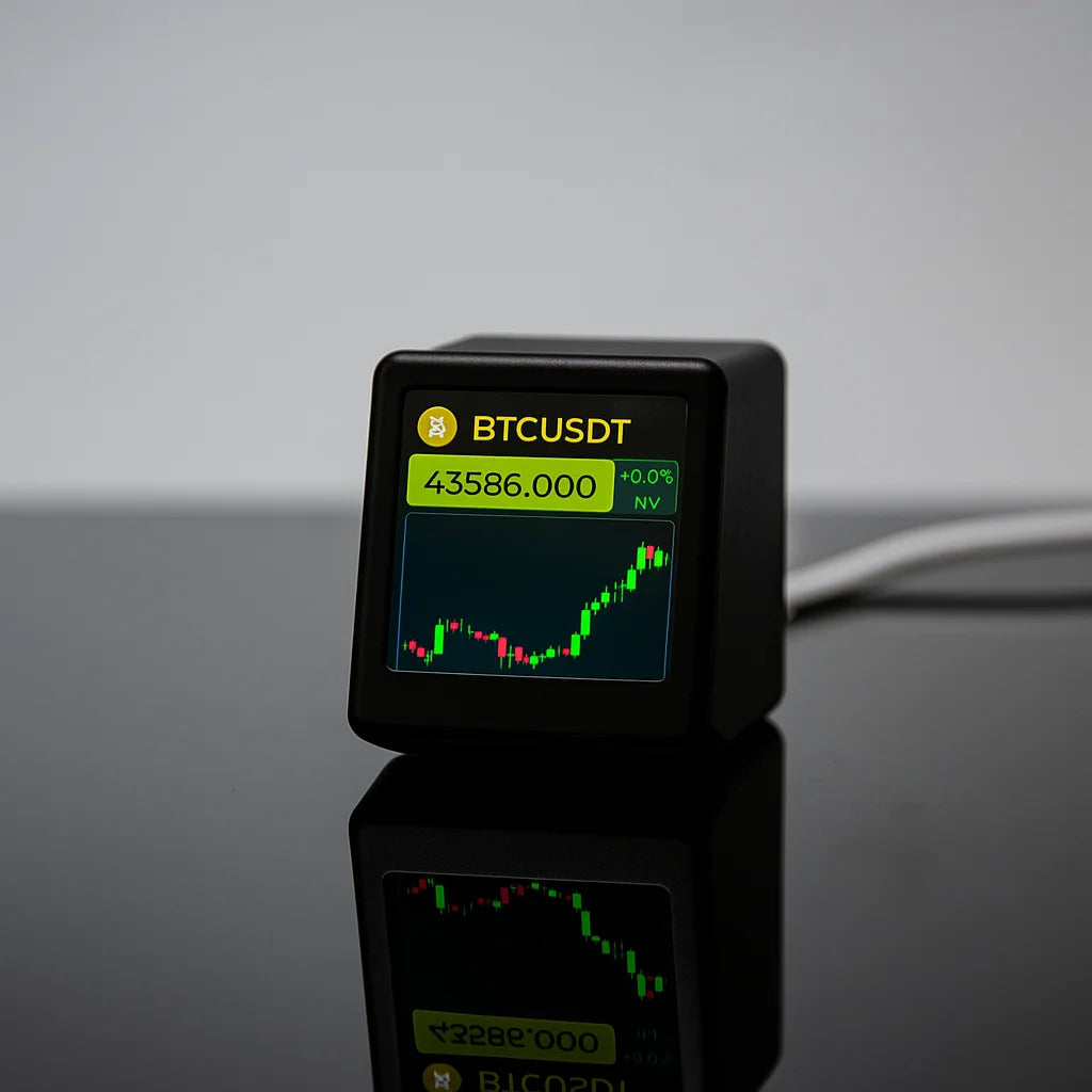 GeekMagic PRO BitCoin Cryptocurrency,Stocks,Futures,Currency Exchange Rate,Price Tracker Ticker,Time Clock Weather Display